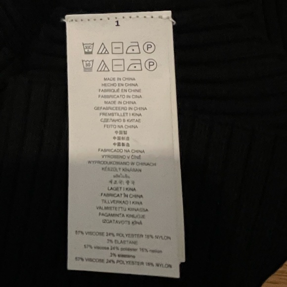 NEW💎Michael Kors Black Ribbed Crewneck Sweater ribbon bow Gold Logo Plaque smal - Picture 9 of 9